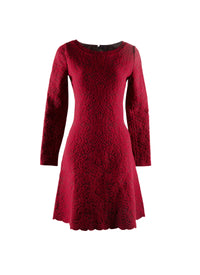 Long-sleeved short dress in wool - Multico372