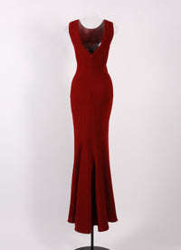 Diva sleeveless knitted dress - Madder