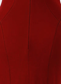 Diva sleeveless knitted dress - Madder