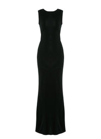 Diva sleeveless knitted dress - Black intense