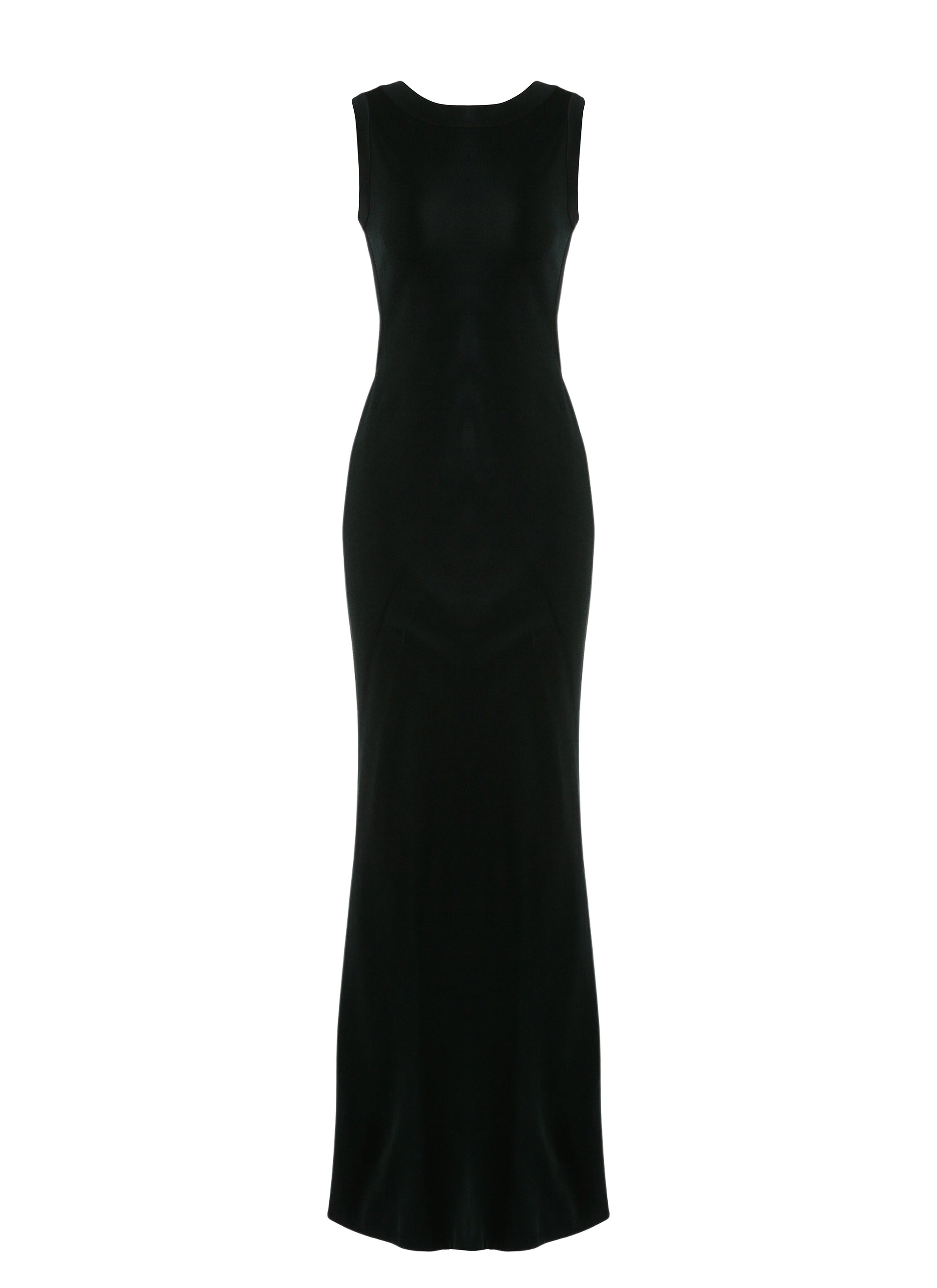 Diva sleeveless knitted dress - Black intense