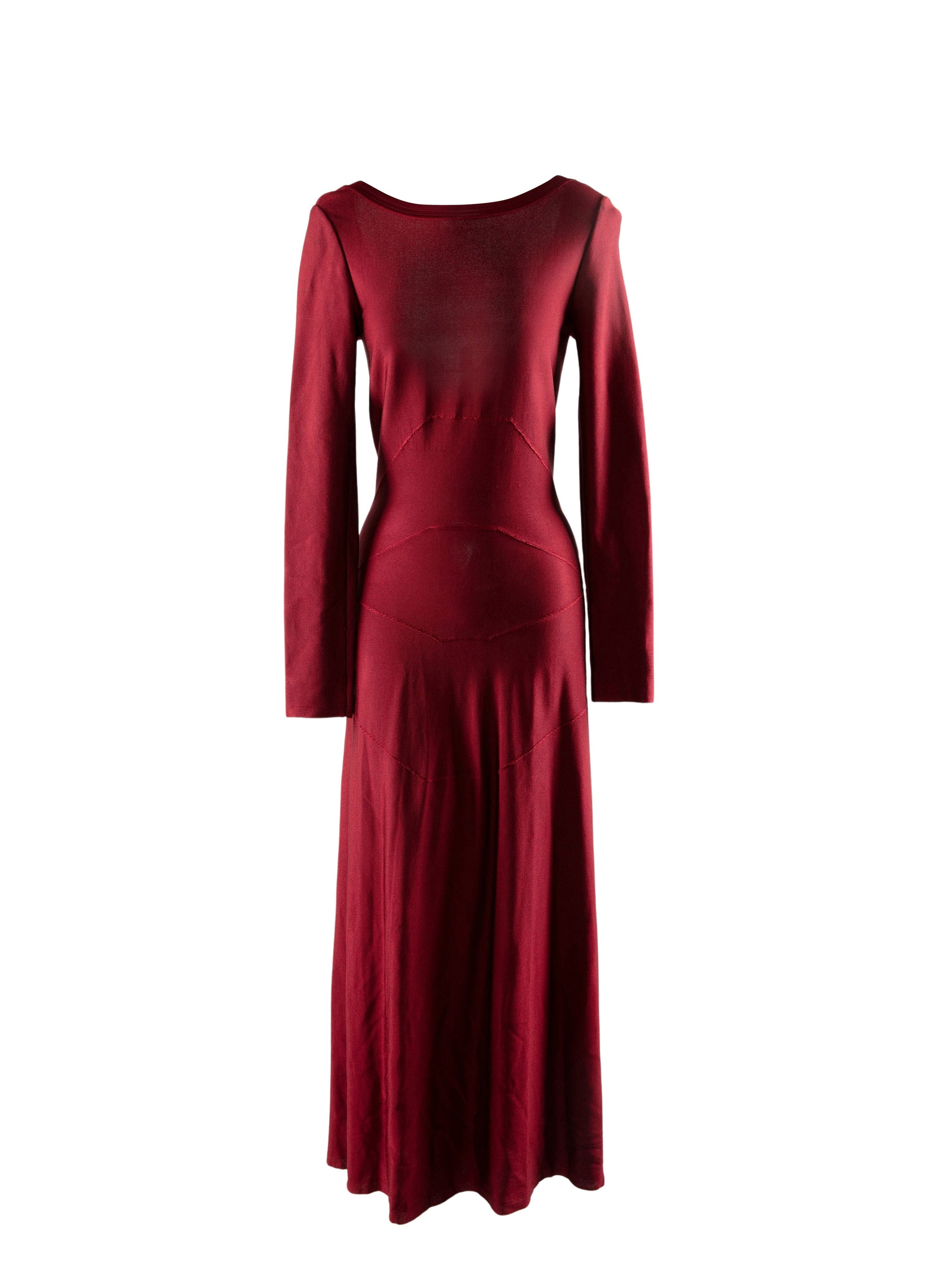 Long-sleeved v-neck maxi dress - Madder