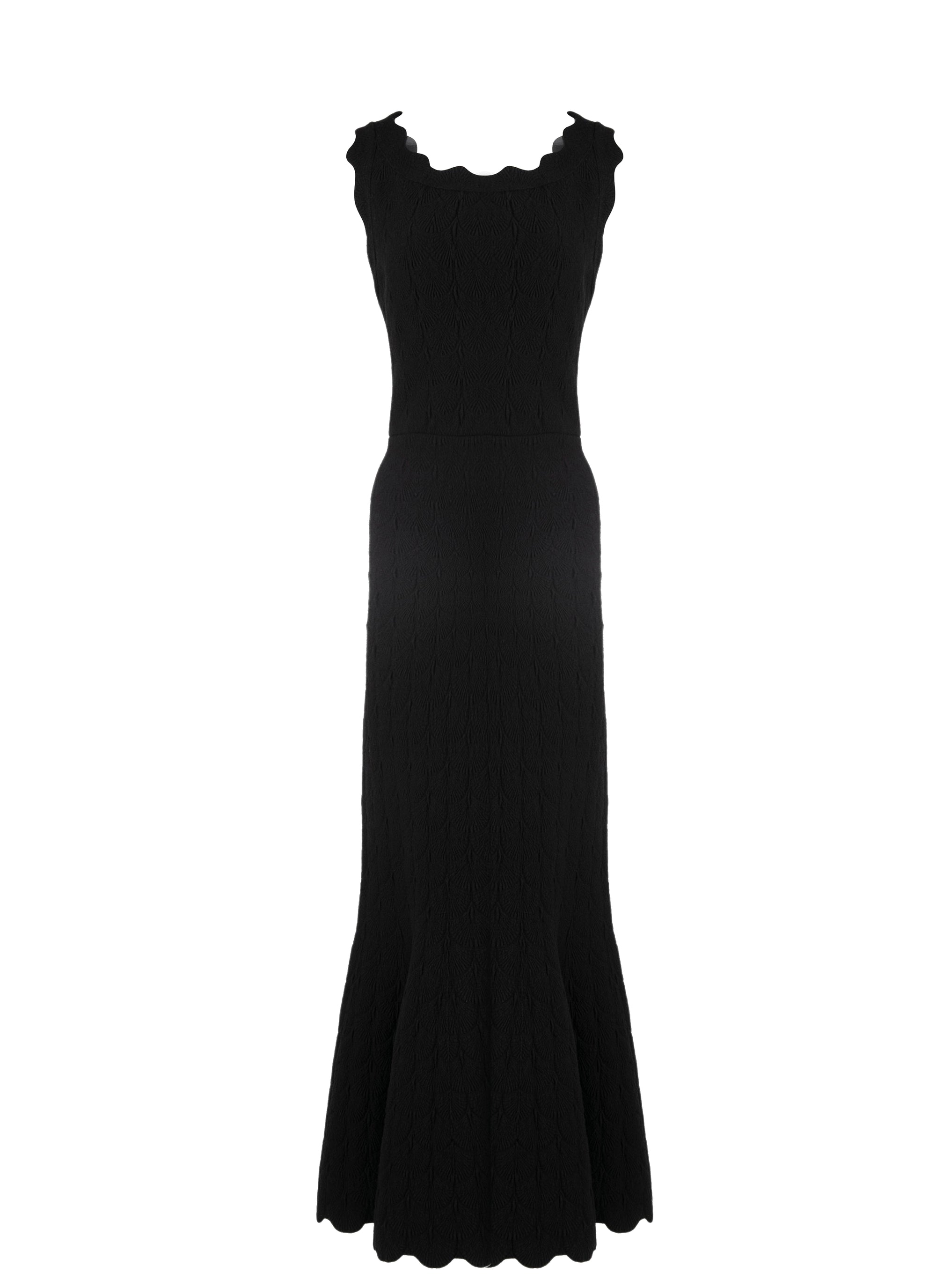 Robe longue sans manches Lotus - Noir