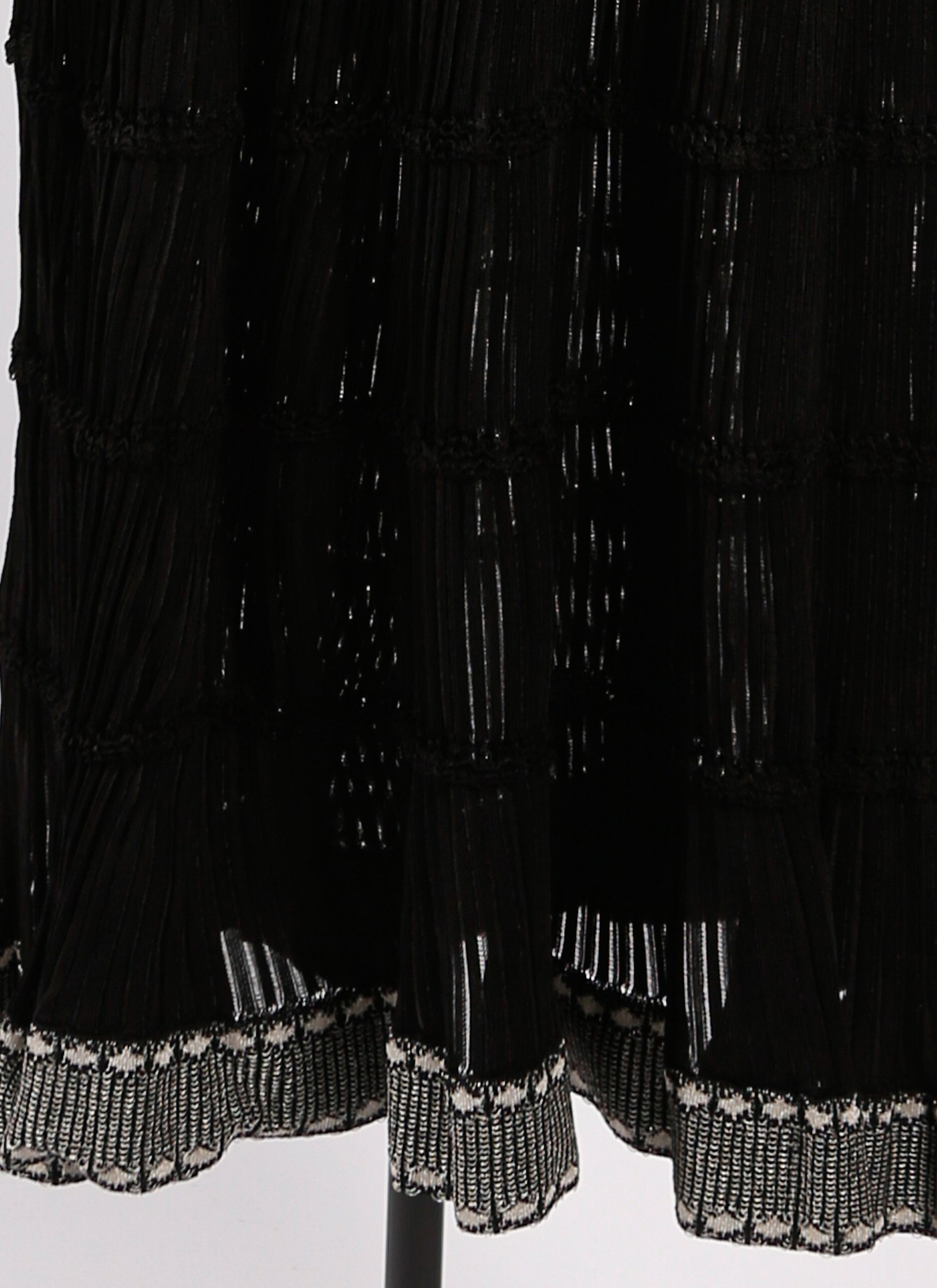 Robe longue à manches longues Mambo - Noir & Rhodium