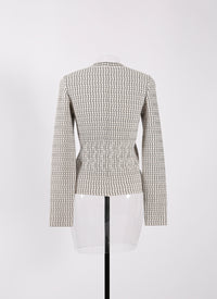 Pull à manches longues Candy en laine - Blanc & Noir