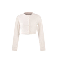 Supreme long sleeve wool waistcoat - Mother of Pearl White