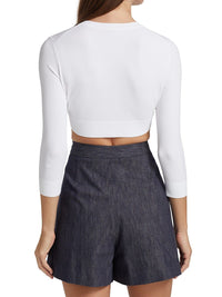 Knitted long sleeve cardigan - Optic White