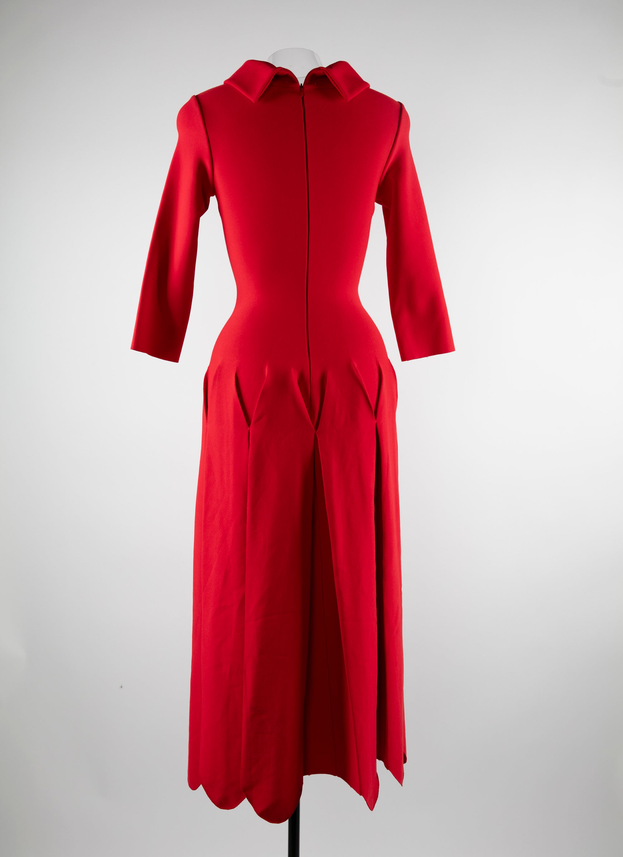 Origami 3/4 sleeve dress - Scarlet