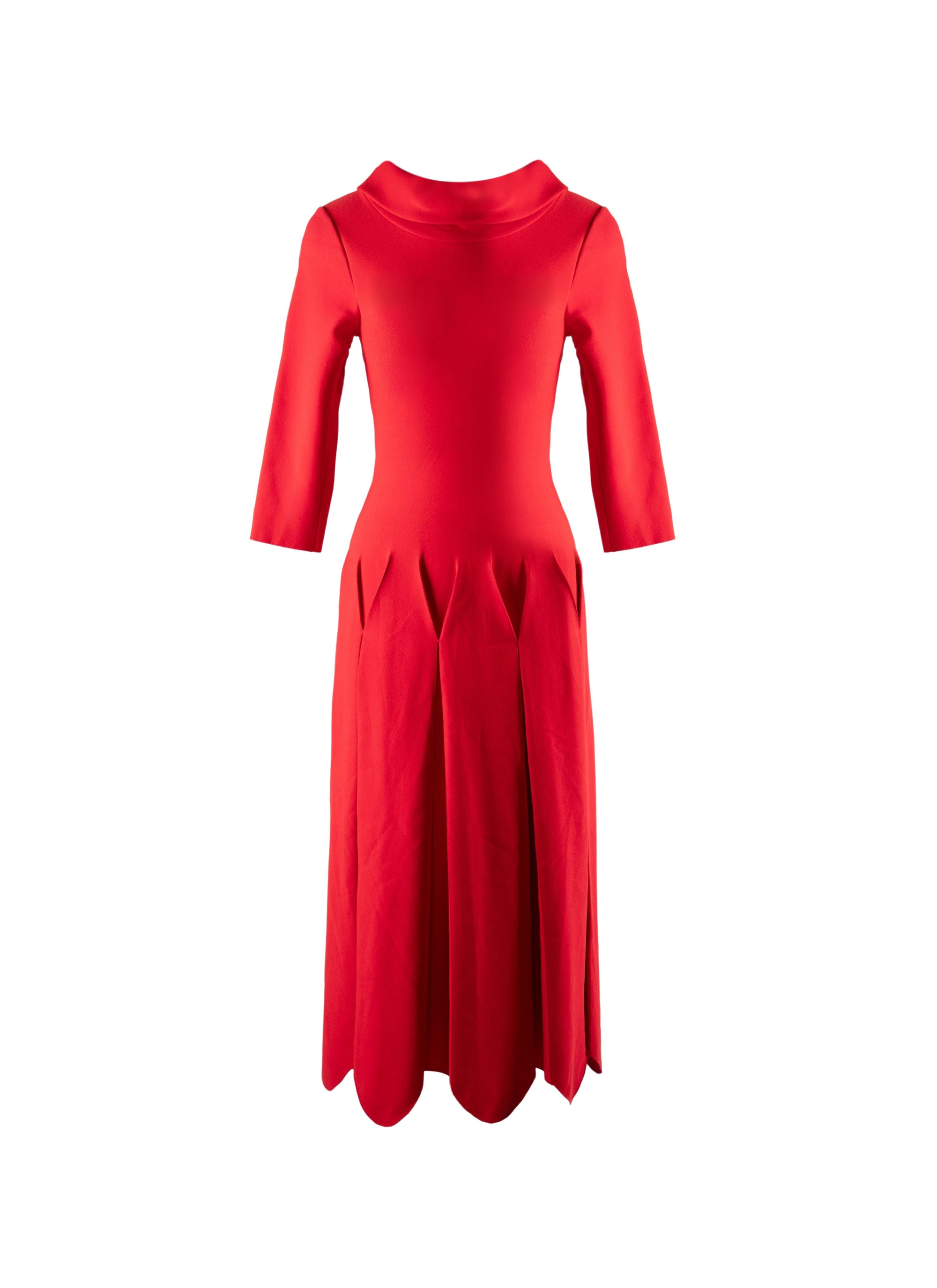 Origami 3/4 sleeve dress - Scarlet