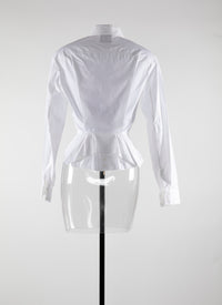 Chemise classique basque à manches longues - Blanc
