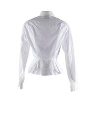 Classic long sleeve basque shirt - White