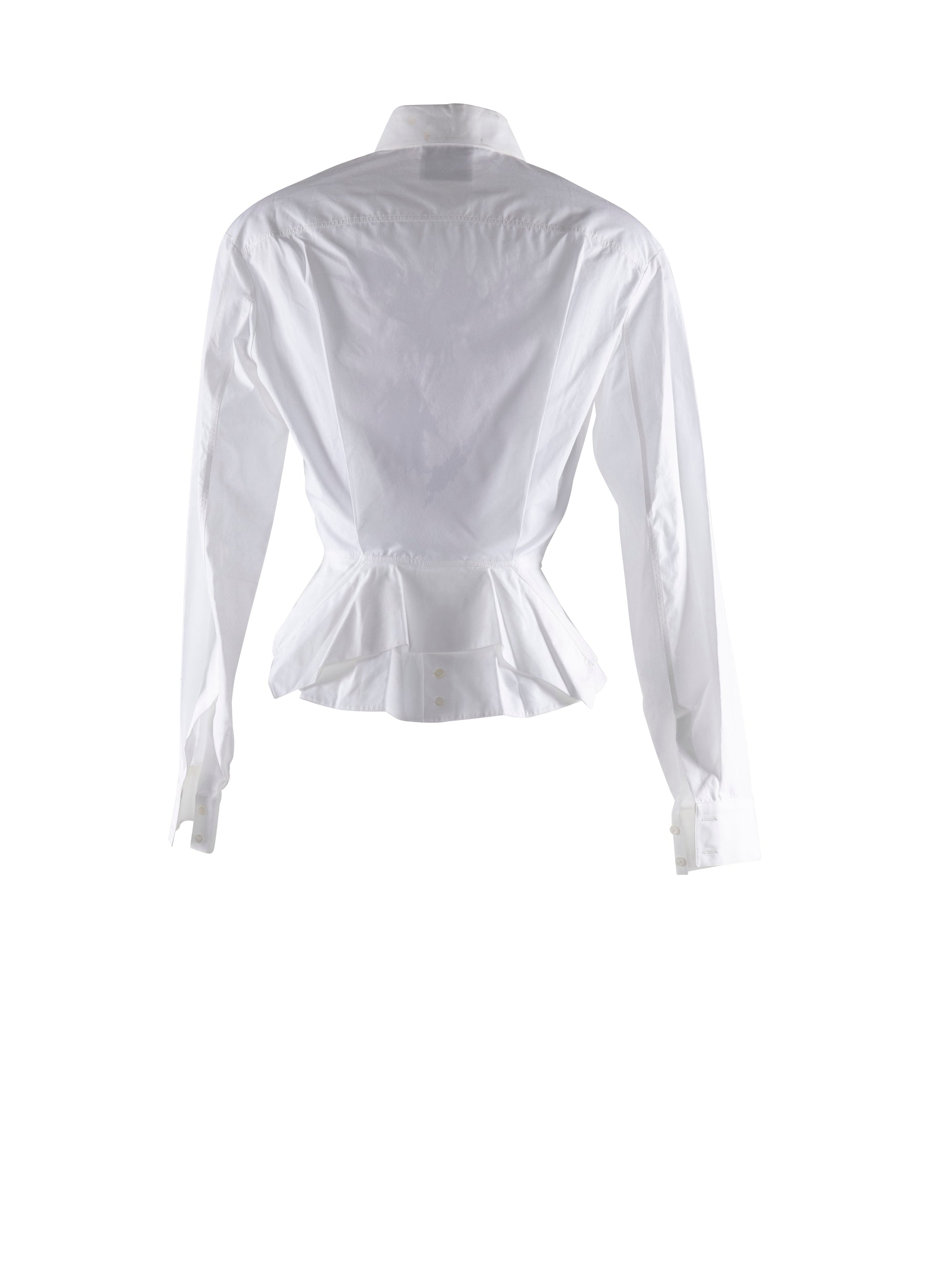 Classic long sleeve basque shirt - White