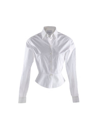 Chemise classique basque à manches longues - Blanc