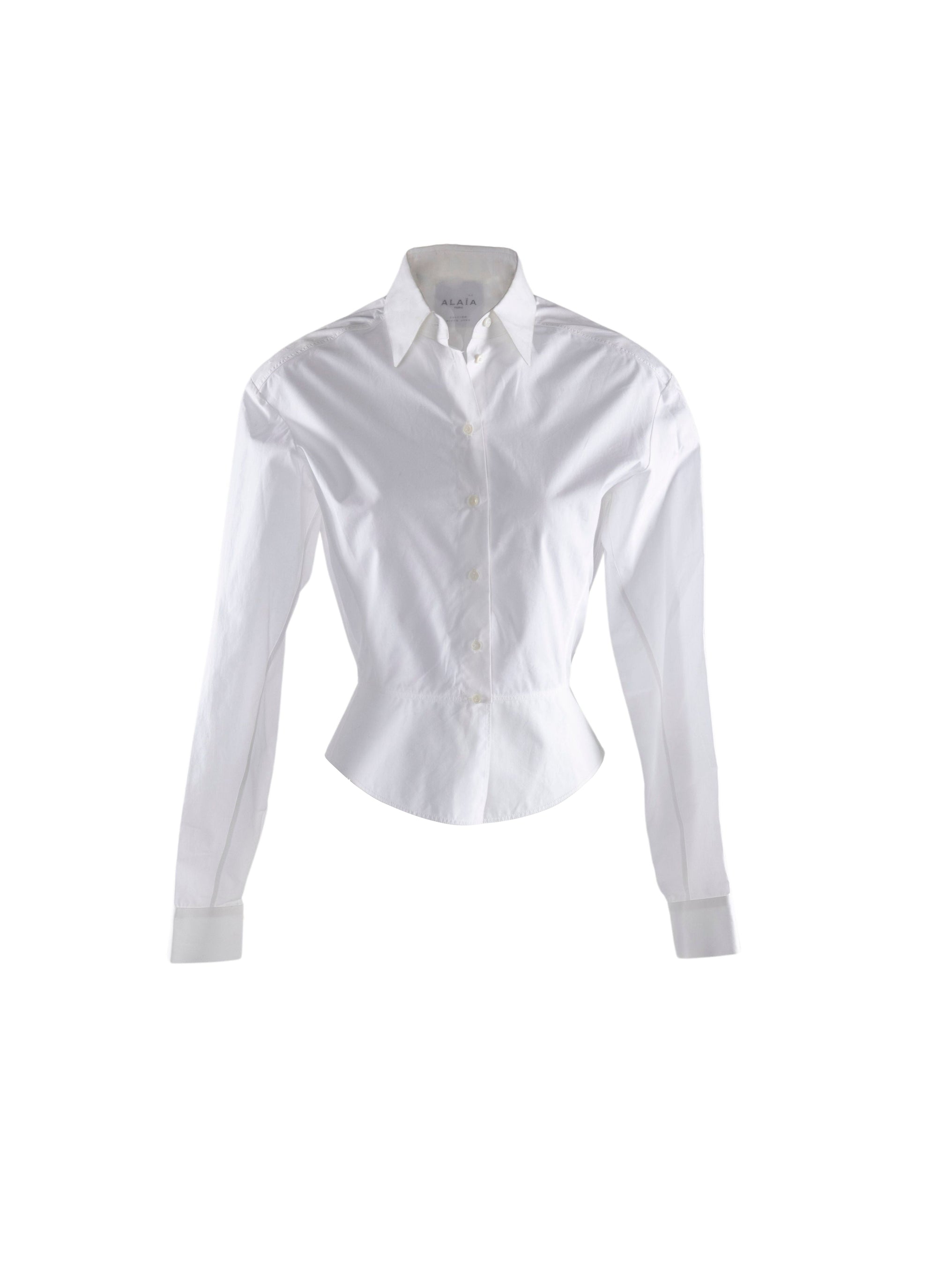 Chemise classique basque à manches longues - Blanc