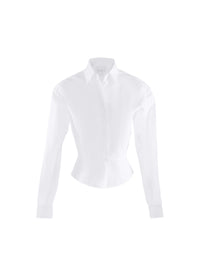 Classic long sleeve basque shirt - White
