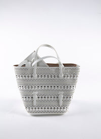 Trapeze tote bag - Optic White