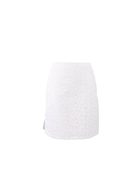Embroidered skirt - White