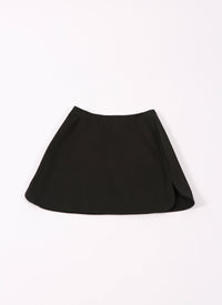 Canvas mini skirt - Black intense