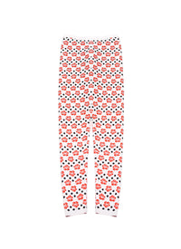 Orchid mini legging - White & Red
