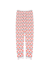 Legging mini Orchidée - Blanc & Rouge