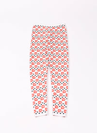 Orchid mini legging - White & Red