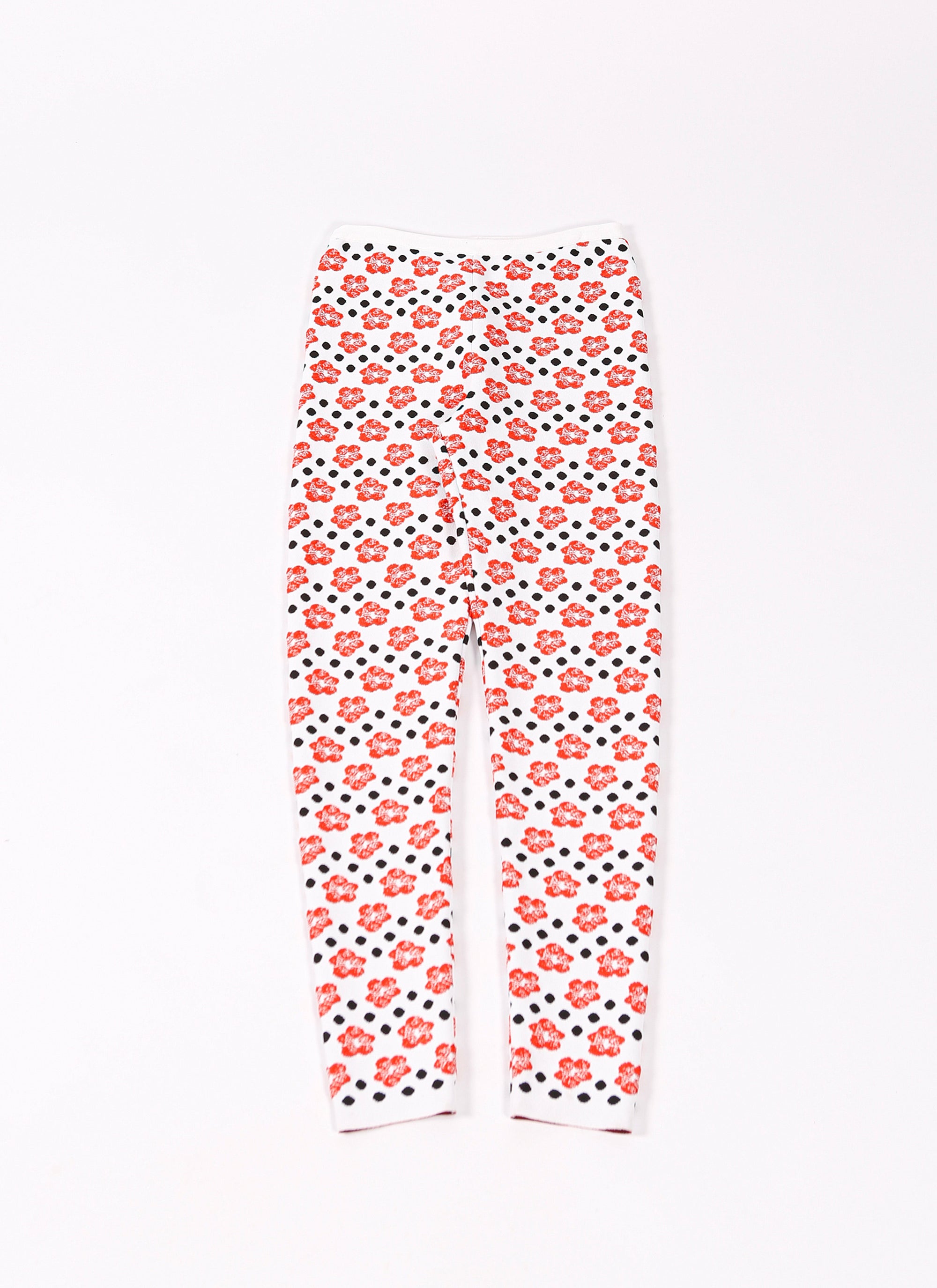 Orchid mini legging - White & Red