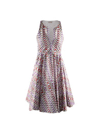 Robe patineuse courte sans manches - Multicolore