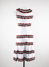 Mesh Farandole sleeveless dress - White
