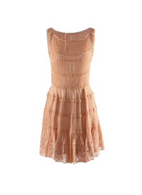Robe sans manches en dentelle en soie - Macadamia