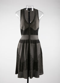 Robe regular sans manches - Noir & Rhodium