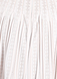 Mistral sleeveless knitted dress - White & Flesh