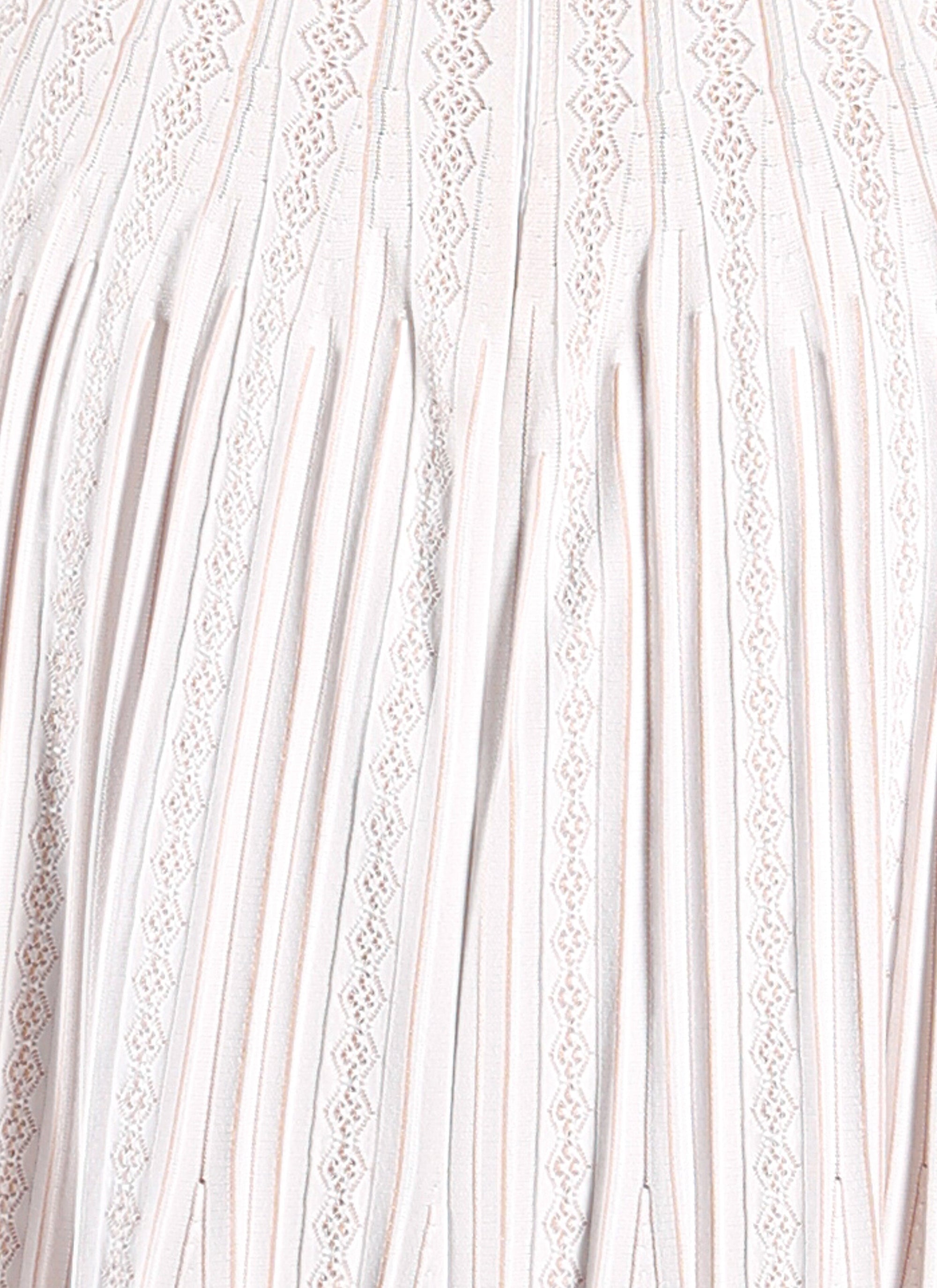 Mistral sleeveless knitted dress - White & Flesh