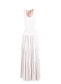 Mistral sleeveless knitted dress - White & Flesh