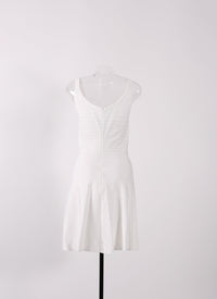 Robe Bolchoi sans manches en maille - Blanc