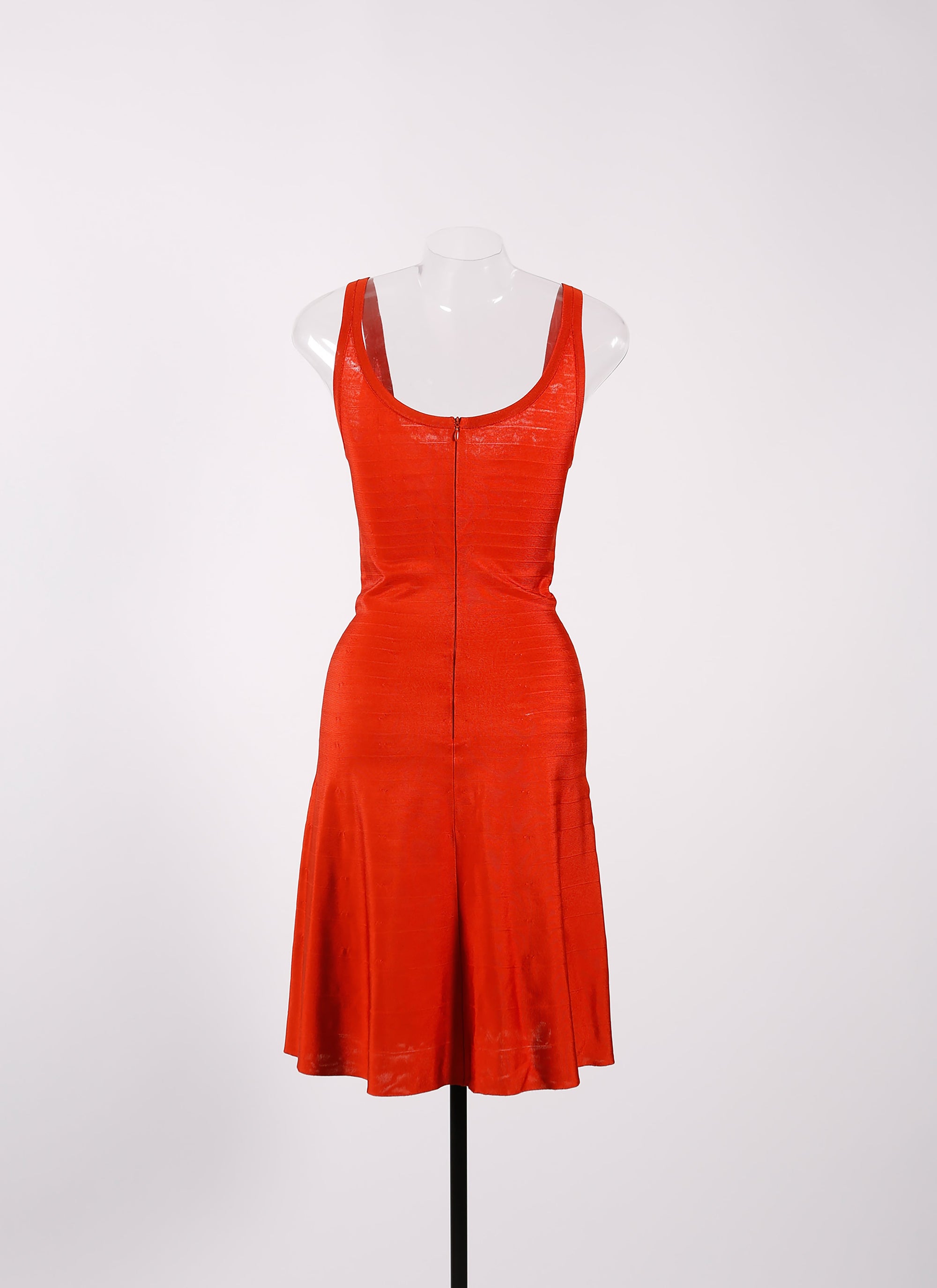 Robe sans manches Bolchoi en maille - Orange Sanguine