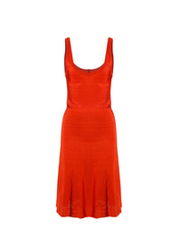 Robe sans manches Bolchoi en maille - Orange Sanguine