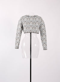 Aster knitted long sleeve jumper - Black & White