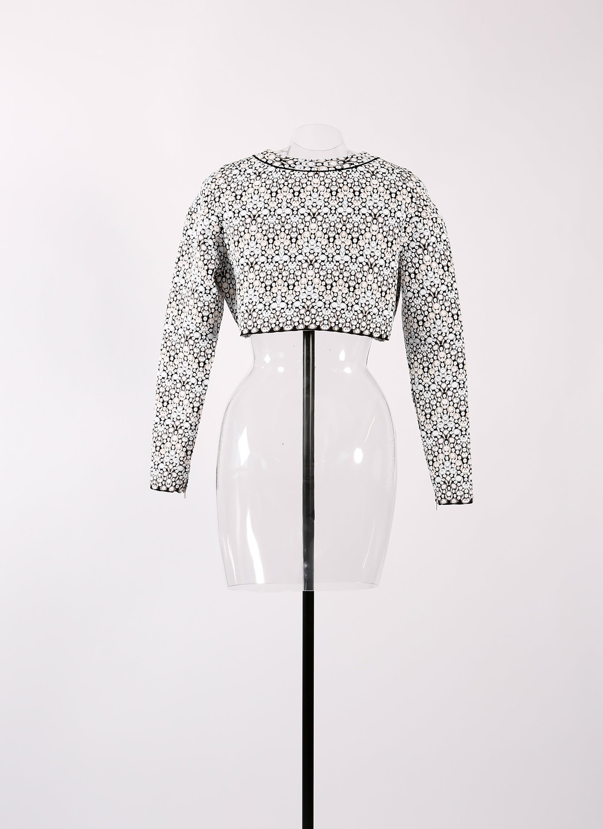 Aster knitted long sleeve jumper - Black & White