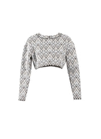 Aster knitted long sleeve jumper - Black & White