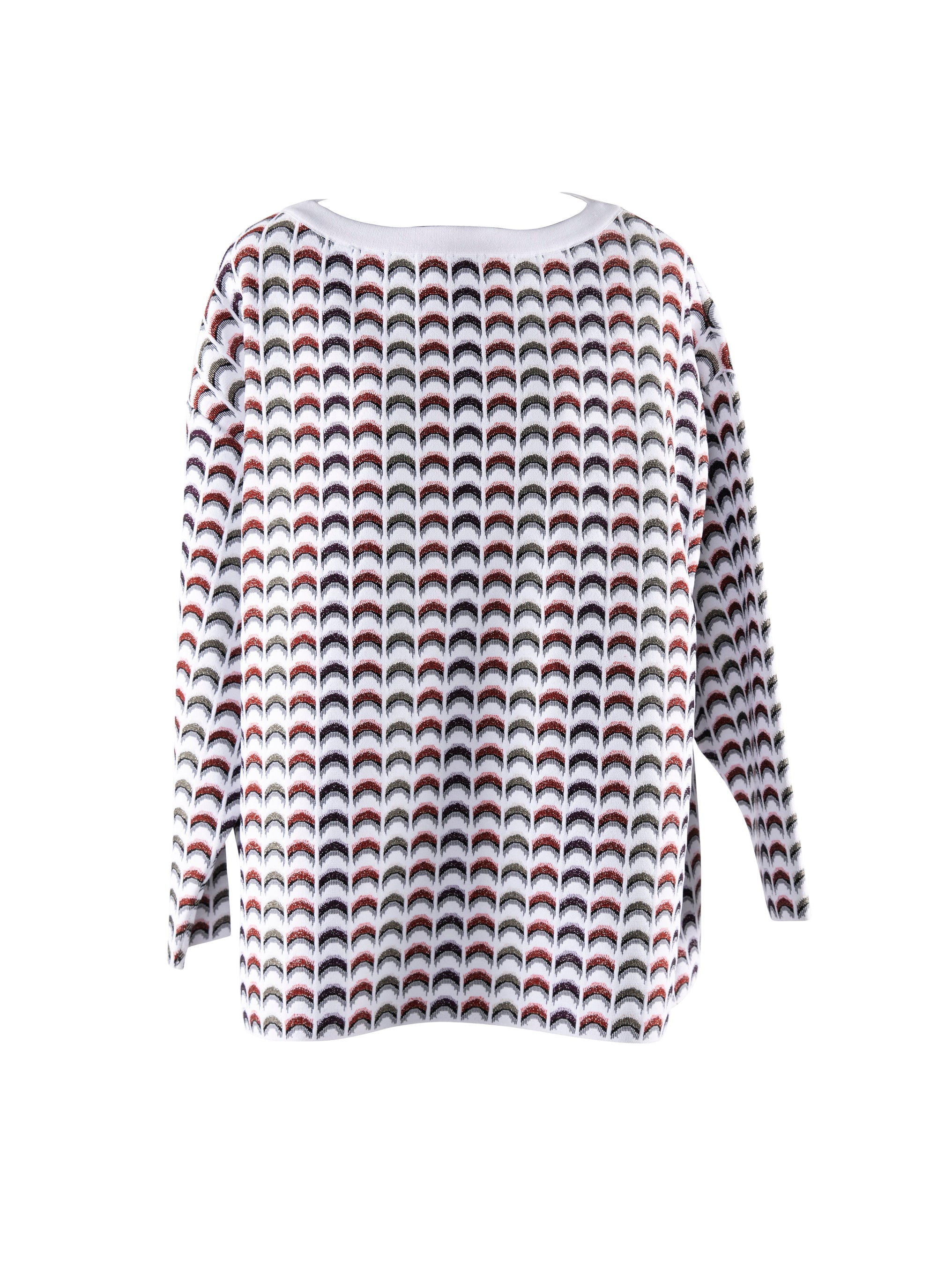 Long sleeve half moon print jumper - Multicolor