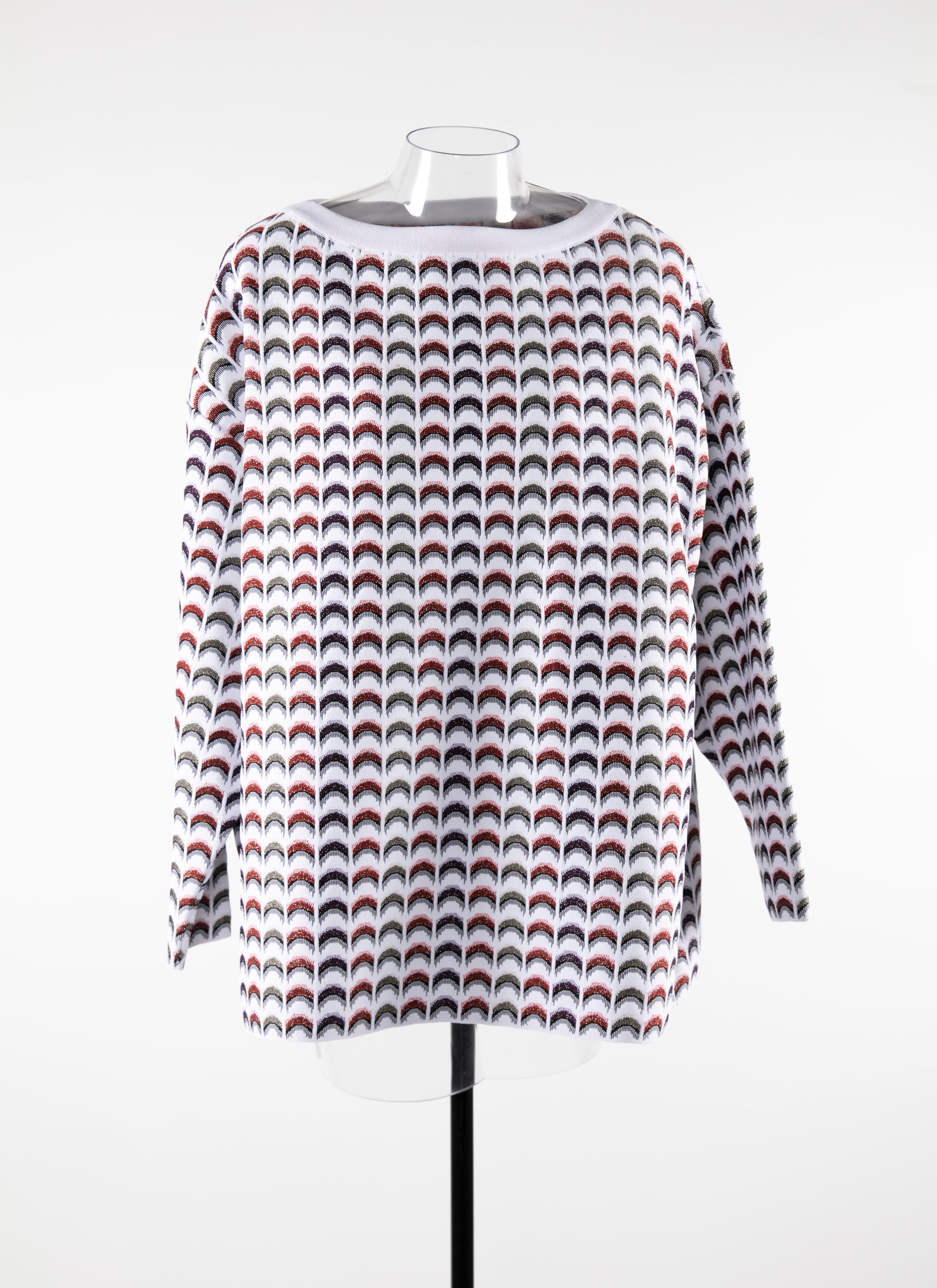 Pull à manches longues imprimé demi-lune - Multicolore