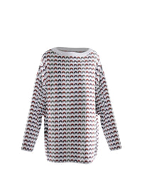 Long sleeve half moon print jumper - Multicolor