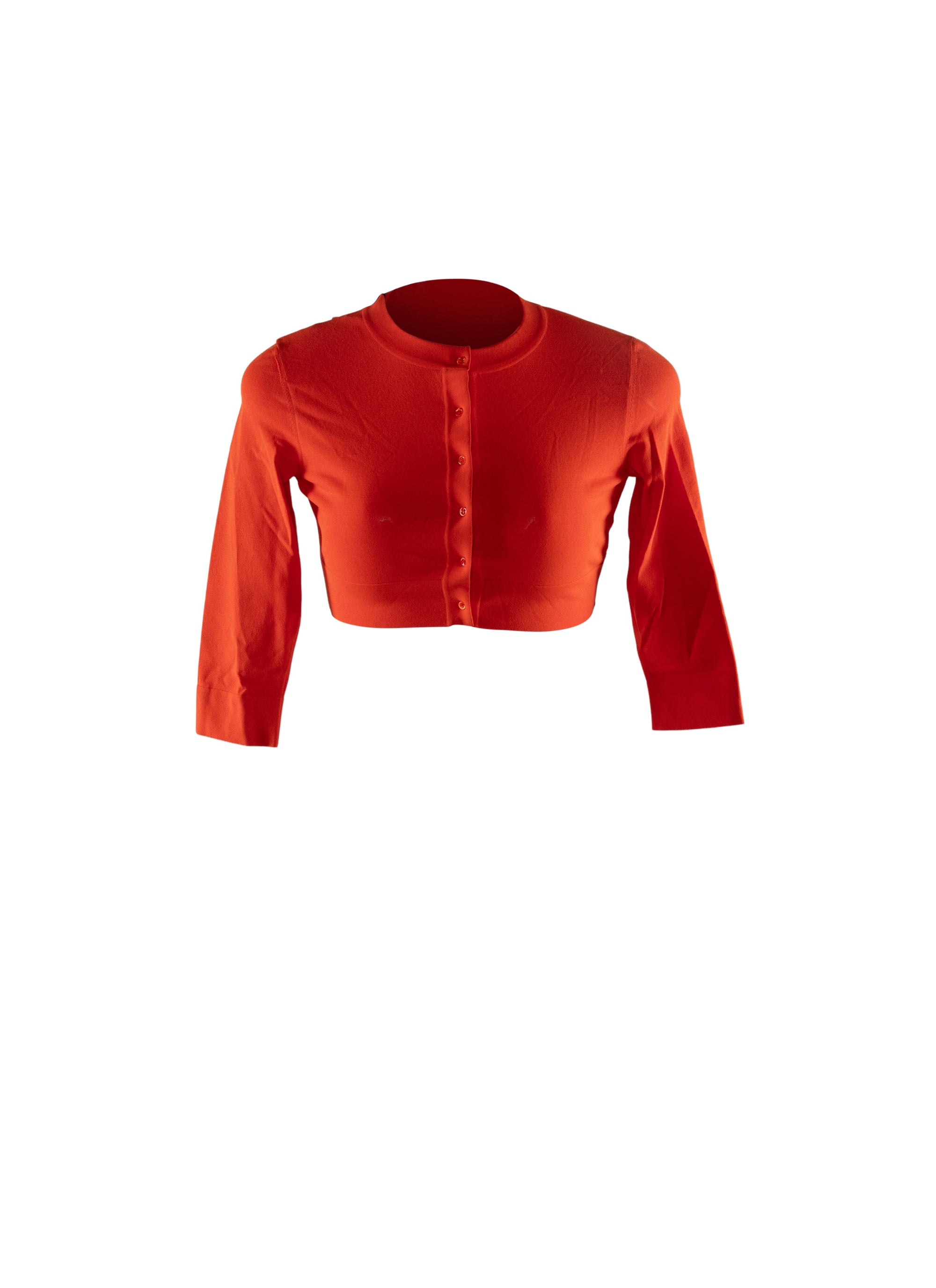 Cardigan court boutonné à manches longues en maille - Auburn