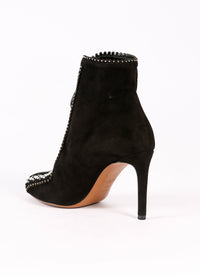 Bottines à clous en cuir - Noir