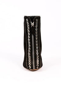 Bottines à clous en cuir - Noir