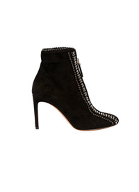 Bottines à clous en cuir - Noir