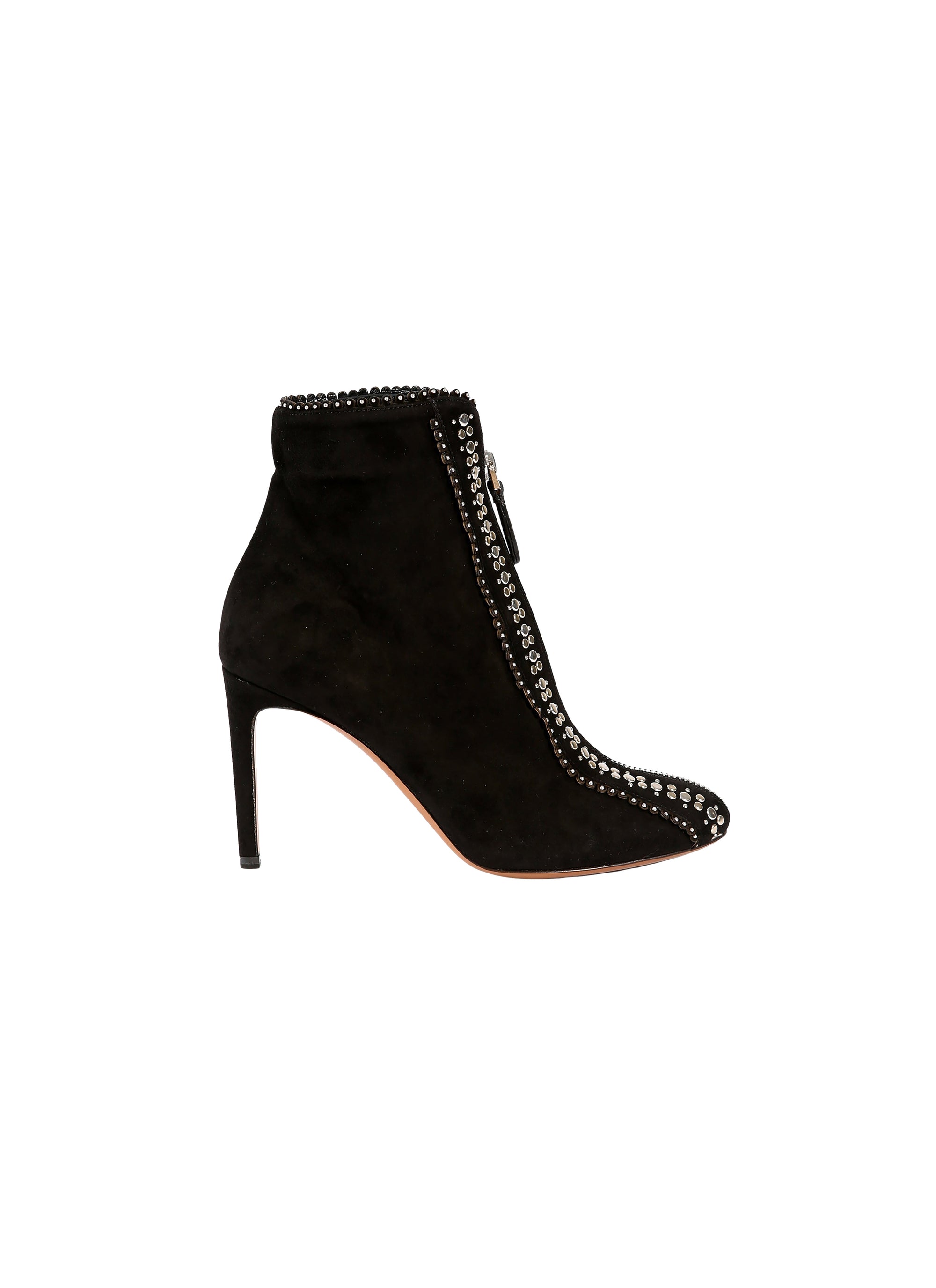 Bottines à clous en cuir - Noir