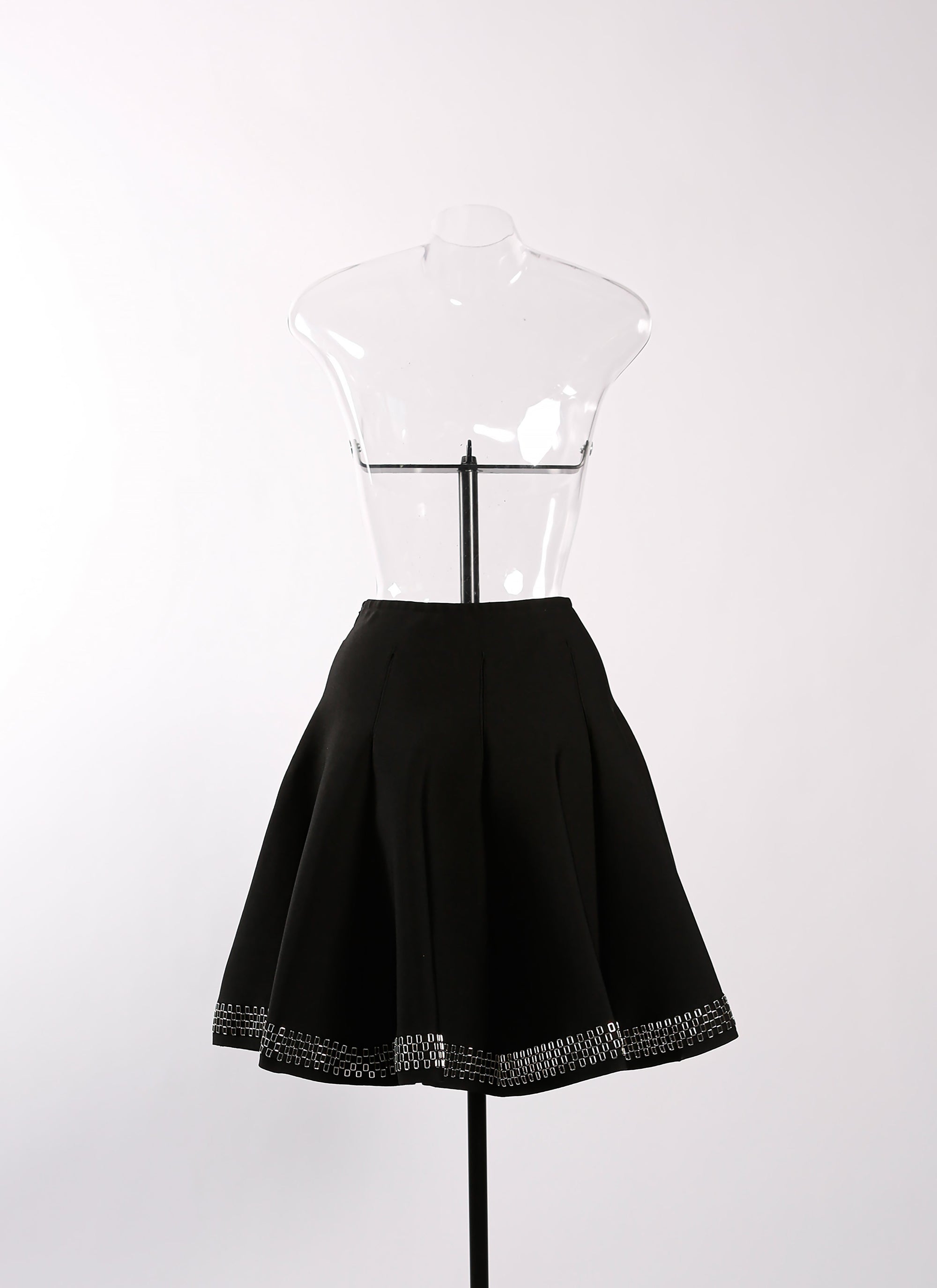 Knitted Tatoo Short Skirt - Black intense