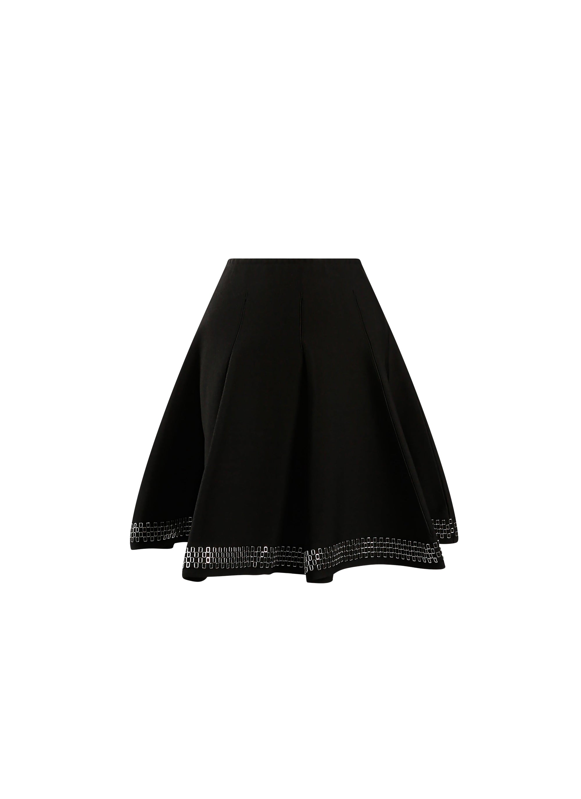 Knitted Tatoo Short Skirt - Black intense