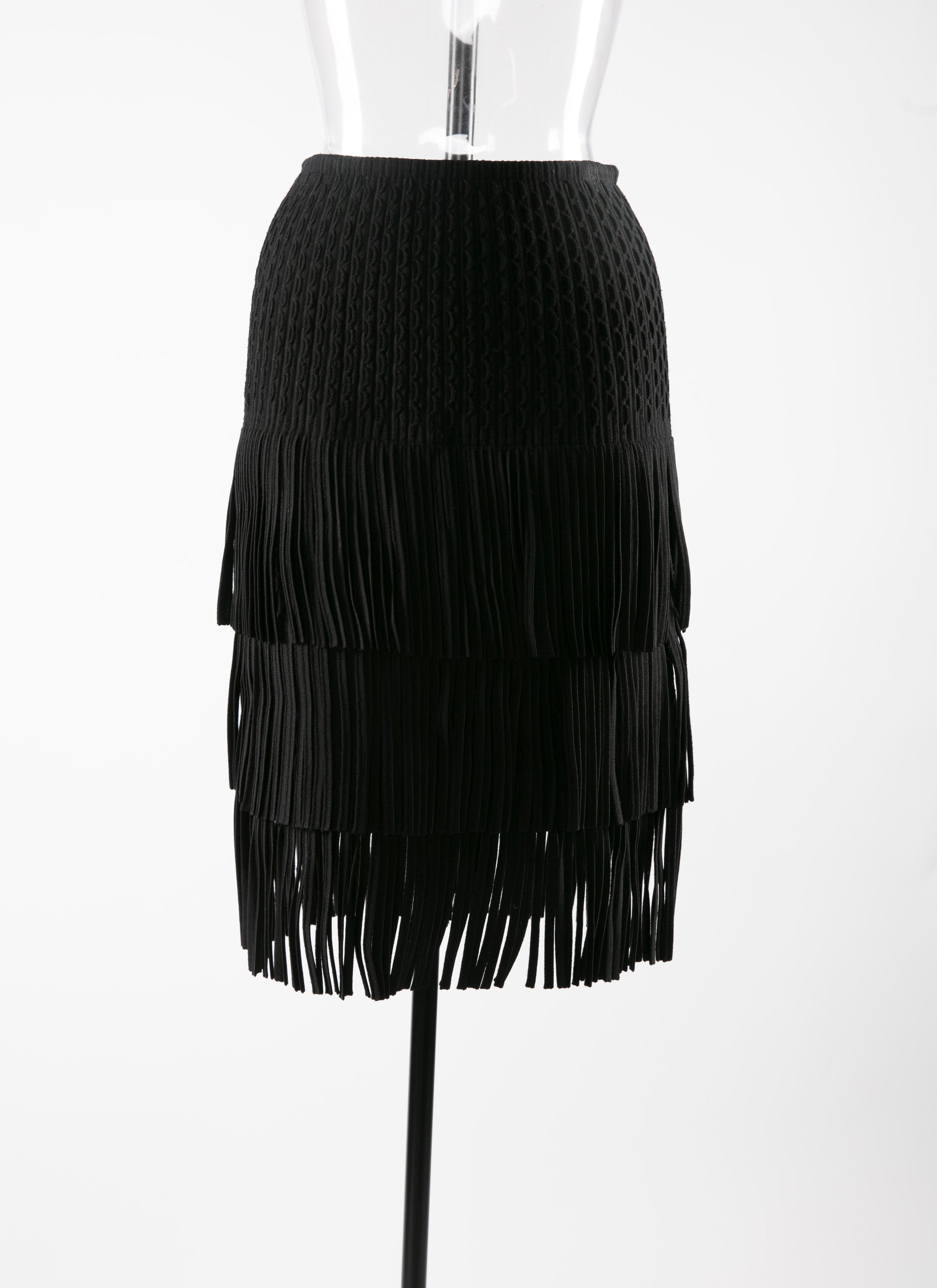 Knitted Apache Skirt - Black intense